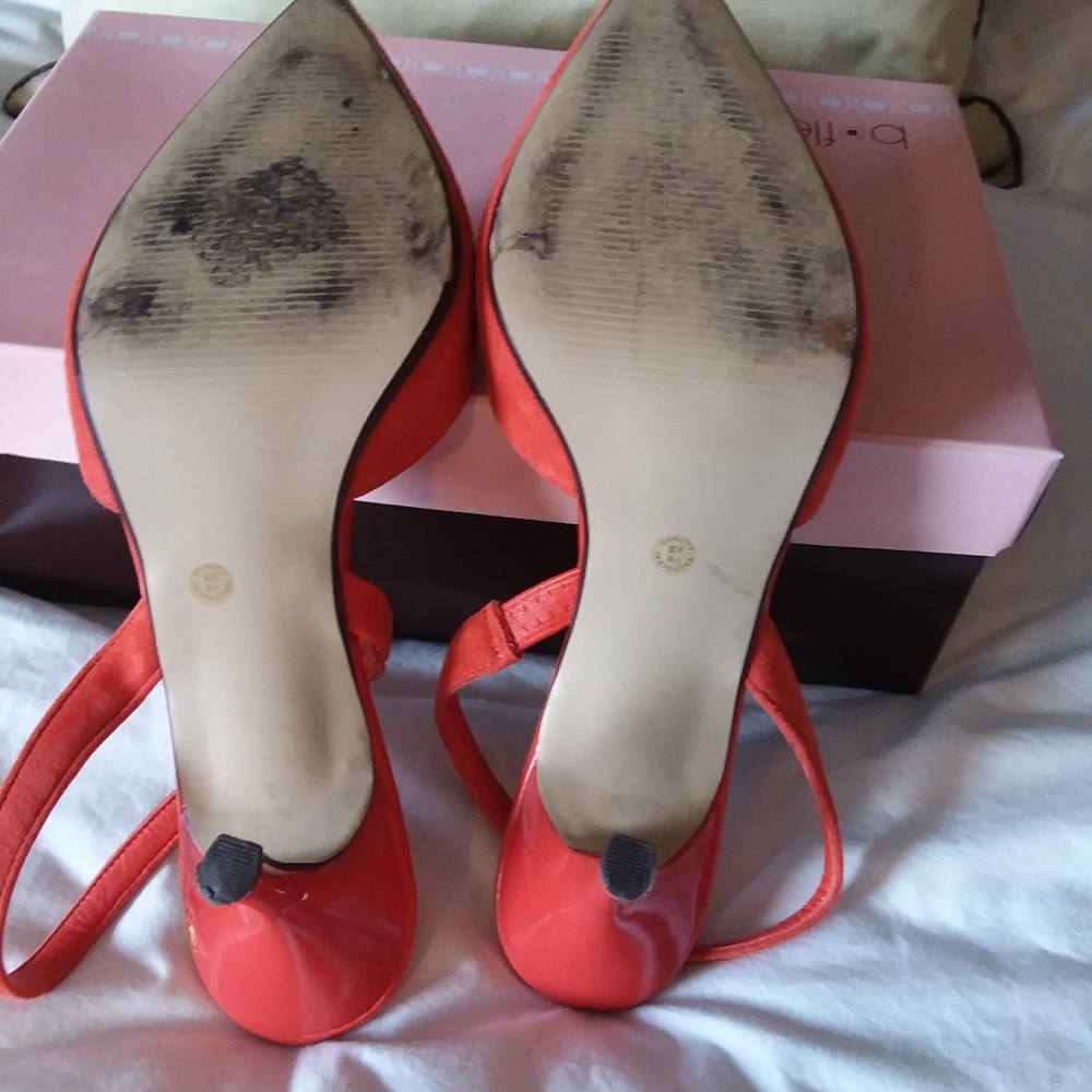 Liz Claiborne Sling Back Pumps Suede Shoes EUC - Picture 6 of 8